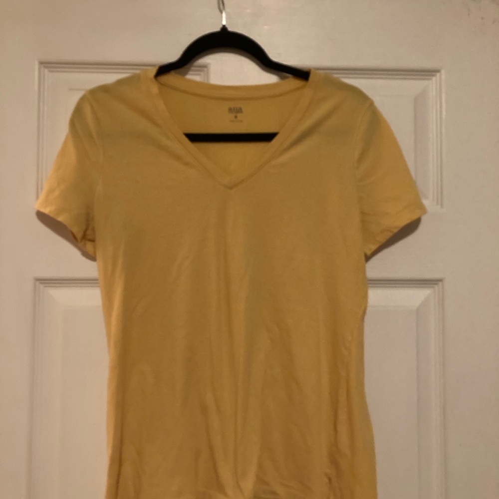 Women's Yellow V-Neck Top